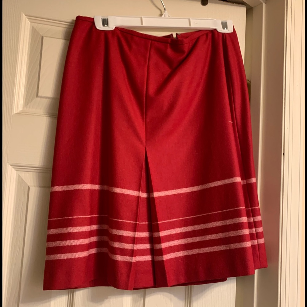 Red A-lined skirt